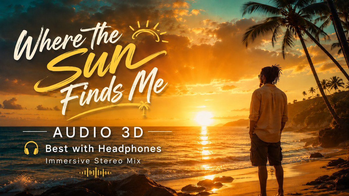 andreasmamukari's tweet photo. New release 🌅

“Where the Sun Finds Me”
Uplifting reggae-pop enhanced with AUDIO 3D.

🎧 Use headphones for the full immersive stereo experience.

https://t.co/uQg8pkSbK3

#AUDIO3D #ReggaePop #OriginalMusic https://t.co/KMGWG1dwrR