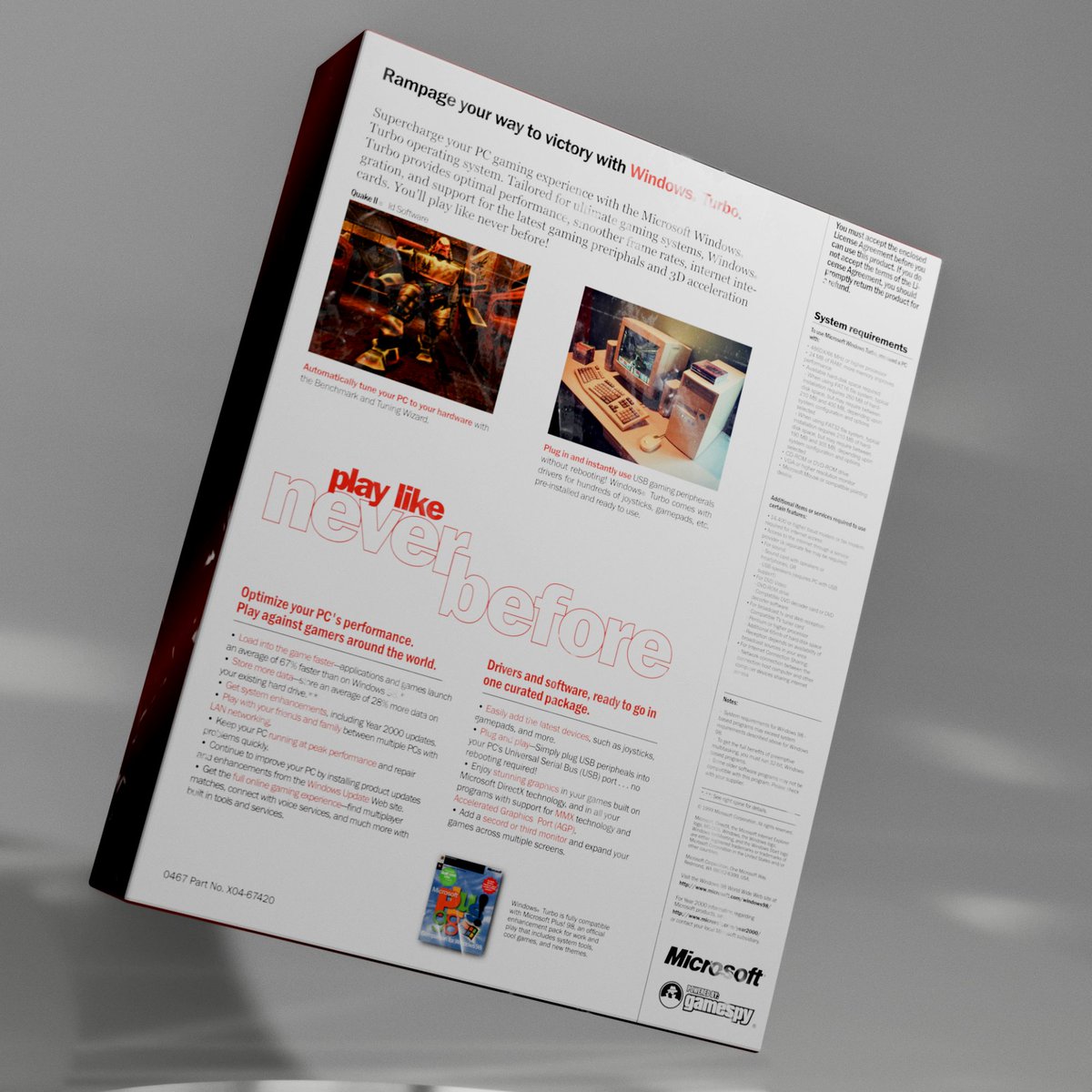IKJLeio's tweet photo. Windows Turbo box art Mockup by IKJLeio/noBirds

A fictional gaming version of Microsoft Windows popularized in the OS Mockups community, usually set to the tone of Bushka's Roachman as it's startup and shutdown sound.

#osmockups #windows #graphicart #graphicdesign #layoutdesign https://t.co/1zlhq4kRZ9