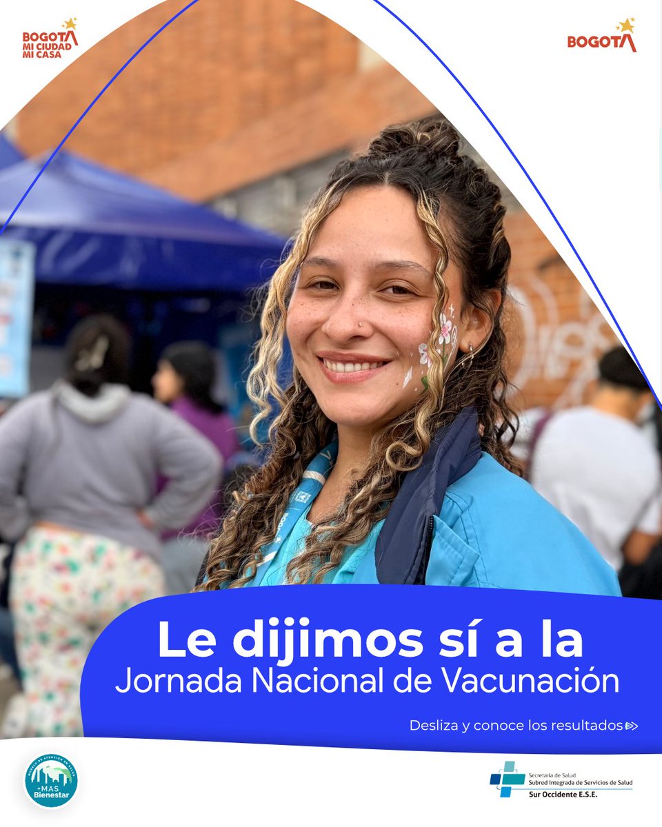 SubRedSurOcci's tweet photo. ¡La salud llegó a los territorios! 💙🏥 Gracias al compromiso de nuestros equipos y a la participación de la comunidad, durante la #JornadaNacionalDeVacunación alcanzamos 6.308 dosis aplicadas y 7.695 atenciones integrales en salud en Bosa, Kennedy, Fontibón y Puente Aranda. https://t.co/vlkm7zBqGK