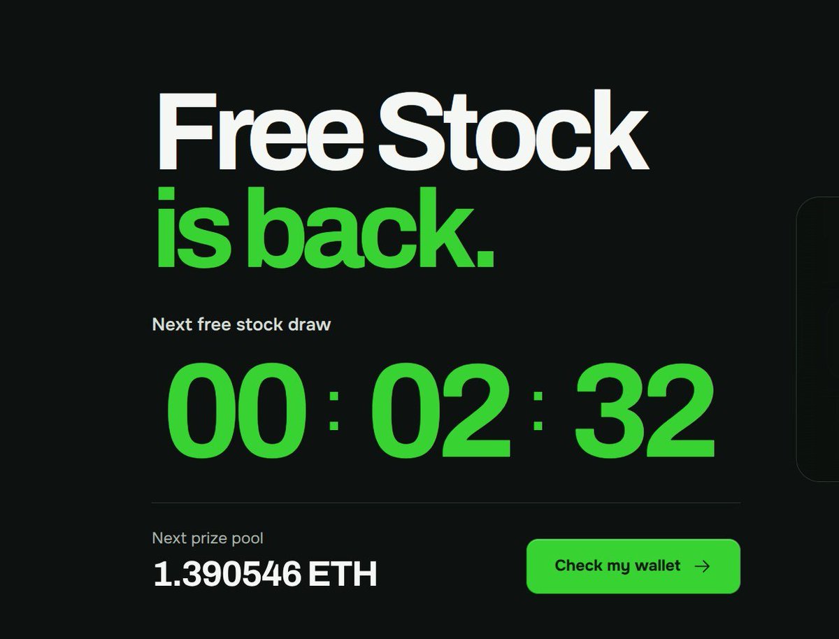FreestockFun's tweet photo. The first Free Stock draw is almost here.

In less than 2 minutes, the first wallets will reveal their rewards.

Hold.
Wait.
Pick.
Scratch.
Reveal.
The Free Stock is back.
$FREESTOCK https://t.co/kJQCFYMtR9