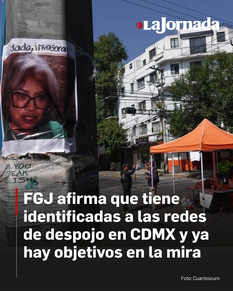 lajornadaonline's tweet photo. 🚨 #CDMX | La Fiscalía General de Justicia (FGJ) confirmó que tienen identificadas redes de despojo que ya se encuentran bajo investigación así como objetivos prioritarios en la Ciudad de México.

Al ser consultada durante una conferencia de prensa, la fiscal capitalina, Bertha Alcalde, explicó que por este fenómeno delictivo durante este año se han abierto mil 846 investigaciones.

Lee más aquí 👇
https://t.co/bEacW5eFot