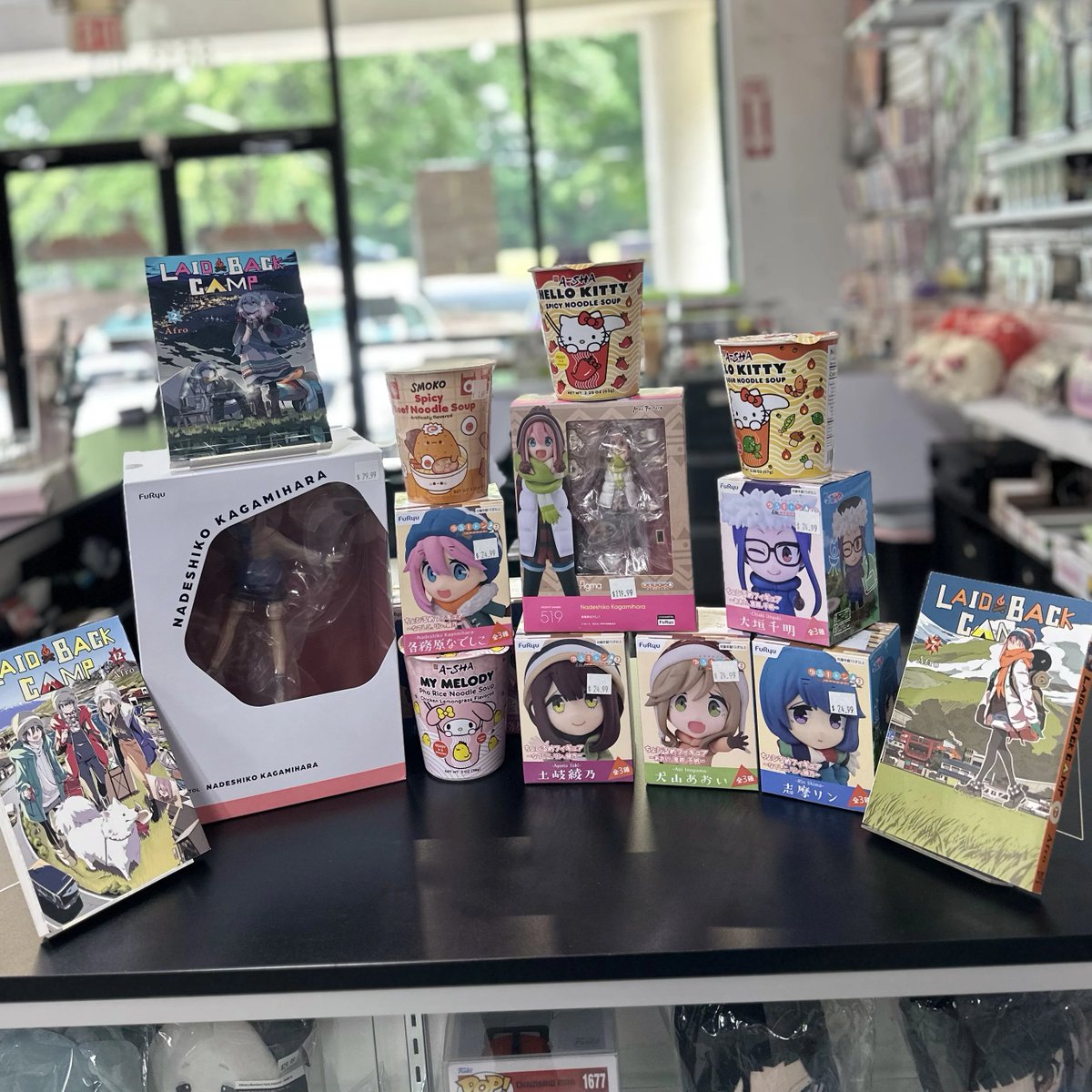 AnimazedStore's tweet photo. Camping in the summer may be hot and rainy, but with good friends and good food, you’re sure to have a great time (just don’t forget your mosquito netting). Check out these Laid-Back Camp picks from our Glenwood store.

#animazed #animestore #laidbackcamp https://t.co/Ikml6FdO7R