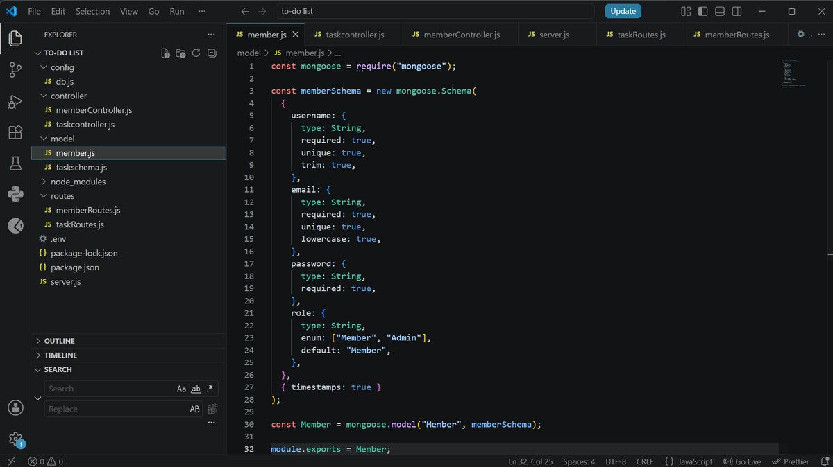 ferzherzee's tweet photo. Day 3 of documenting my backend journey 

Built my own Register/Login system using bcrypt ... hashing passwords before they touch the database, comparing them safely on login.

Also debugged a MongoDB connection issue ... turned out to be my network, not my code.

#buildinpublic https://t.co/ECjyxYozvt
