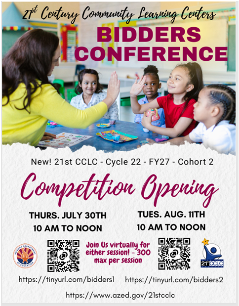 azedschools's tweet photo. If you need additional information, please contact the 21st CCLC   Inbox at 21stCCLCInbox@azed.gov. https://t.co/CsHZPiHbO1