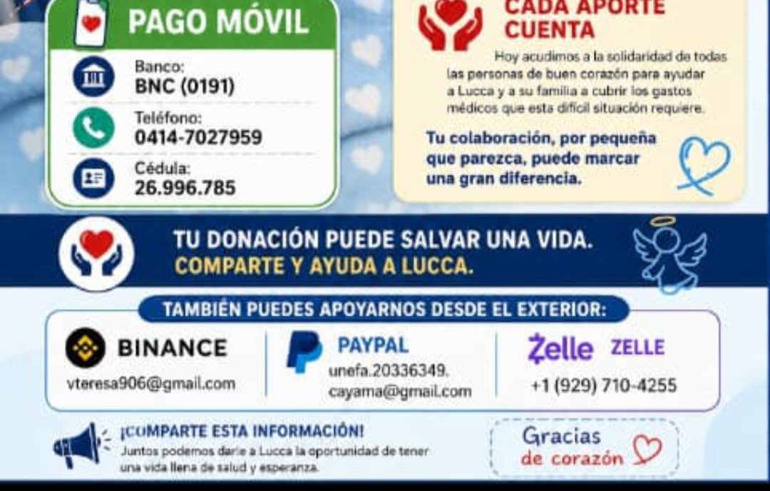 Divinocorazon's tweet photo. https://t.co/we98oCbh7C. Ayuda para el bebé LUCCA DANIEL HERRERA Necesita una mano amiga para la operación de Corazón en Caracas por favor retuitiar para que más personas sepan y nos ayuden con un granito de arena gracias que Dios los bendiga siempre https://t.co/fHg5c7TukO