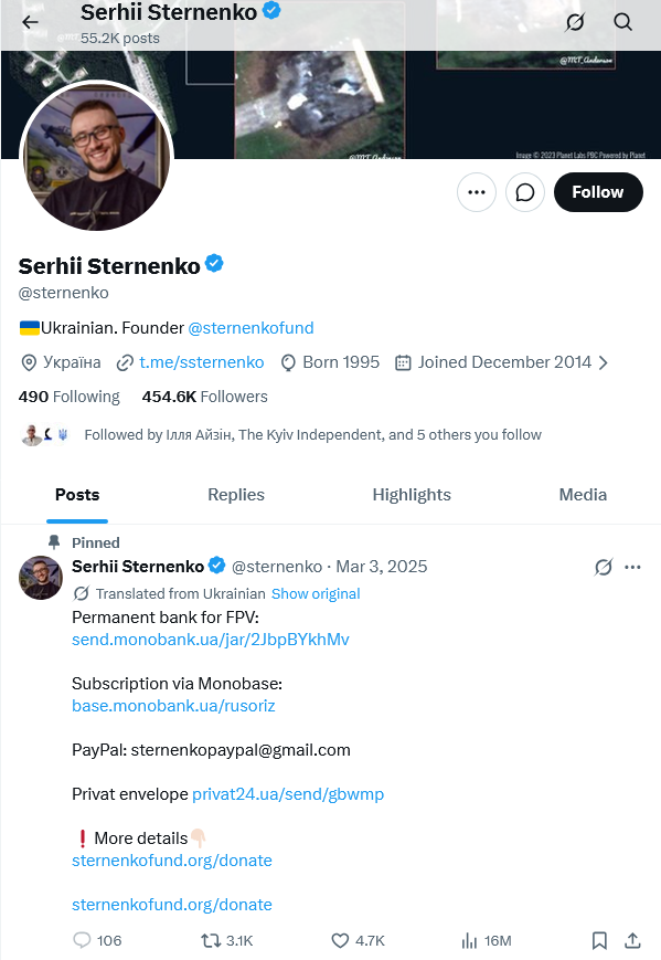liane3974's tweet photo. Sternenko ist im Laufe des Krieges Millionär geworden

Er deklariert ein offizielles Einkommen über 105 Millionen Hrywnja. Dabei verdiente er 2021 nur 1766 Hrywnja, während er bereits 2022 über 18 Millionen Hrywnja verdiente. 

Woher stammen die Gelder für dieses luxuriöse Leben? https://t.co/aYWPNfYyvv