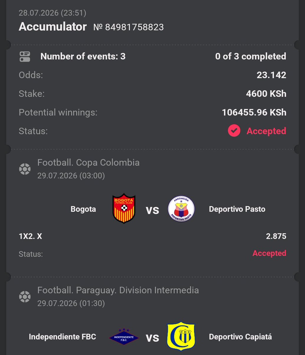 its_Vincento's tweet photo. 3 Ft Draw. 

Account Registration👇👇
https://t.co/E6sF2sh5TR

Download app here👇
https://t.co/BJutzoNIFn

23 Odds

Booking code: CJJMT

Use Promocode: Barnet254 https://t.co/7fFAUJNqRD