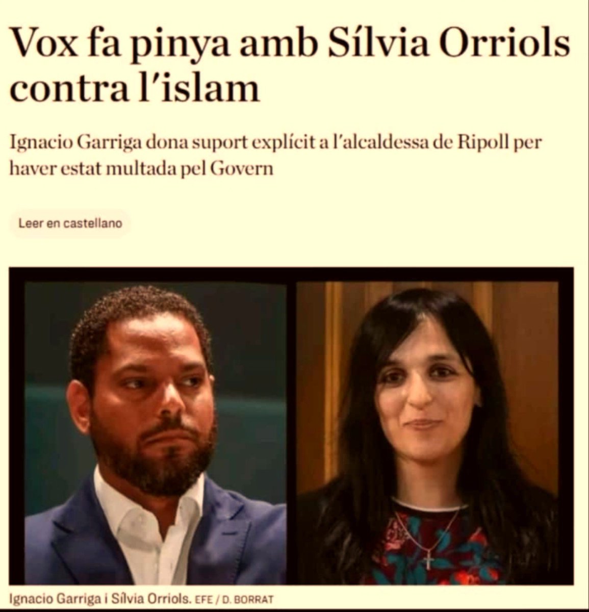 UCFRTerrassa's tweet photo. Diuen que VOX i Aliança son enemics. No és cert. Tenen moltes coses que els uneixen i poques que els separen. Són les dues cares de la mateixa moneda feixista. https://t.co/yO0RcOKO5S
