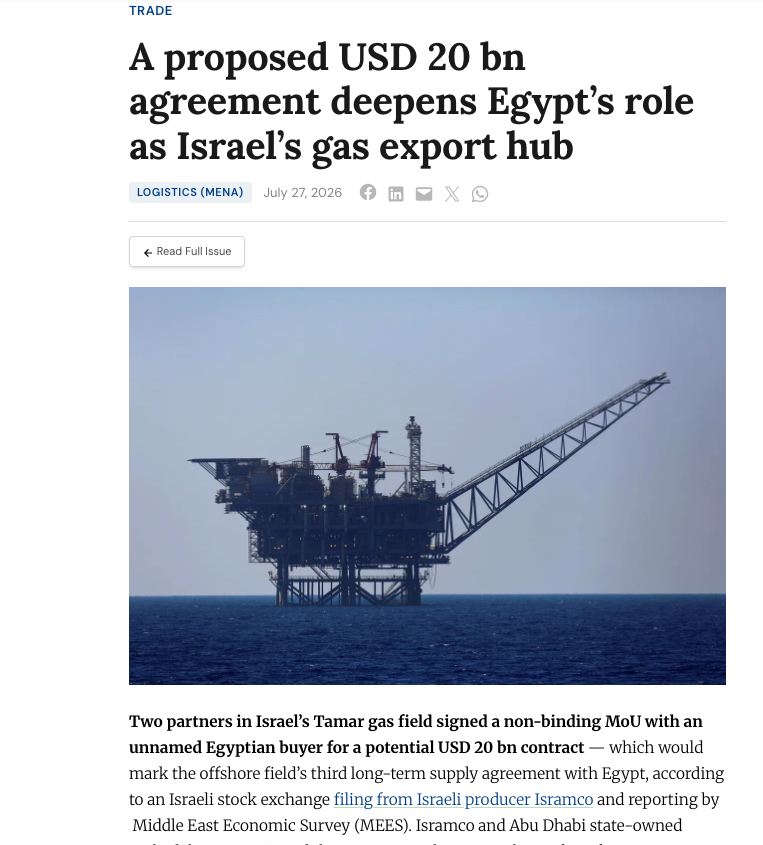 thebhlub's tweet photo. Egyptians who have been so obnoxiously against Somaliland's close friendship with Israel quietly signed a 20 billion dollar contract to import Israeli gas. 

Where are the condemnations by @amremoussa, @lassecgen et al? 😁

Bookmark this for a rainy day. https://t.co/RAkEJKSzXN