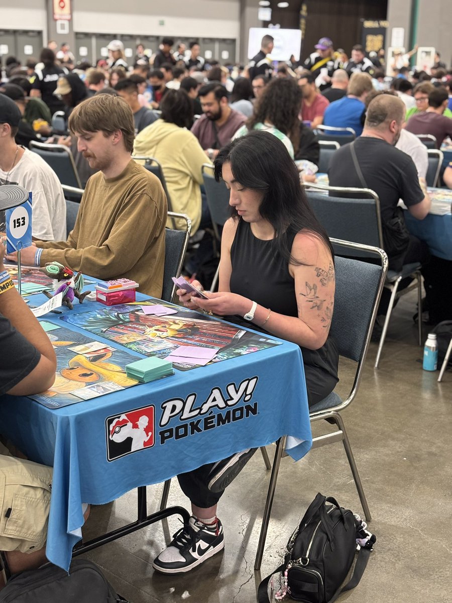 RareCandyDani's tweet photo. today my new coworker tried to gatekeep me from pokémon by telling me you’re only a “real” pokémon fan if you only know the original “150” (fuck mew ig)

my brother in christ, i’m literally working so i can afford to travel to regionals and ICs next season 💀 https://t.co/pMoqZrXeGa