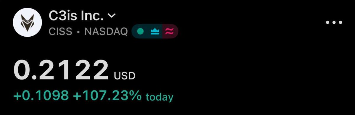 wasit_finance's tweet photo. سهم $CISS وصل ربحنا فيه الى 10% 💸🚀🚀

مبرووك عليكم🫶🏼🌹

للإنضمام لقناة التيلقرام ⬇️ 

https://t.co/O4H9zBa3dF

#السوق_السعودي #السوق_الأمريكي https://t.co/kIRp7fS3hG