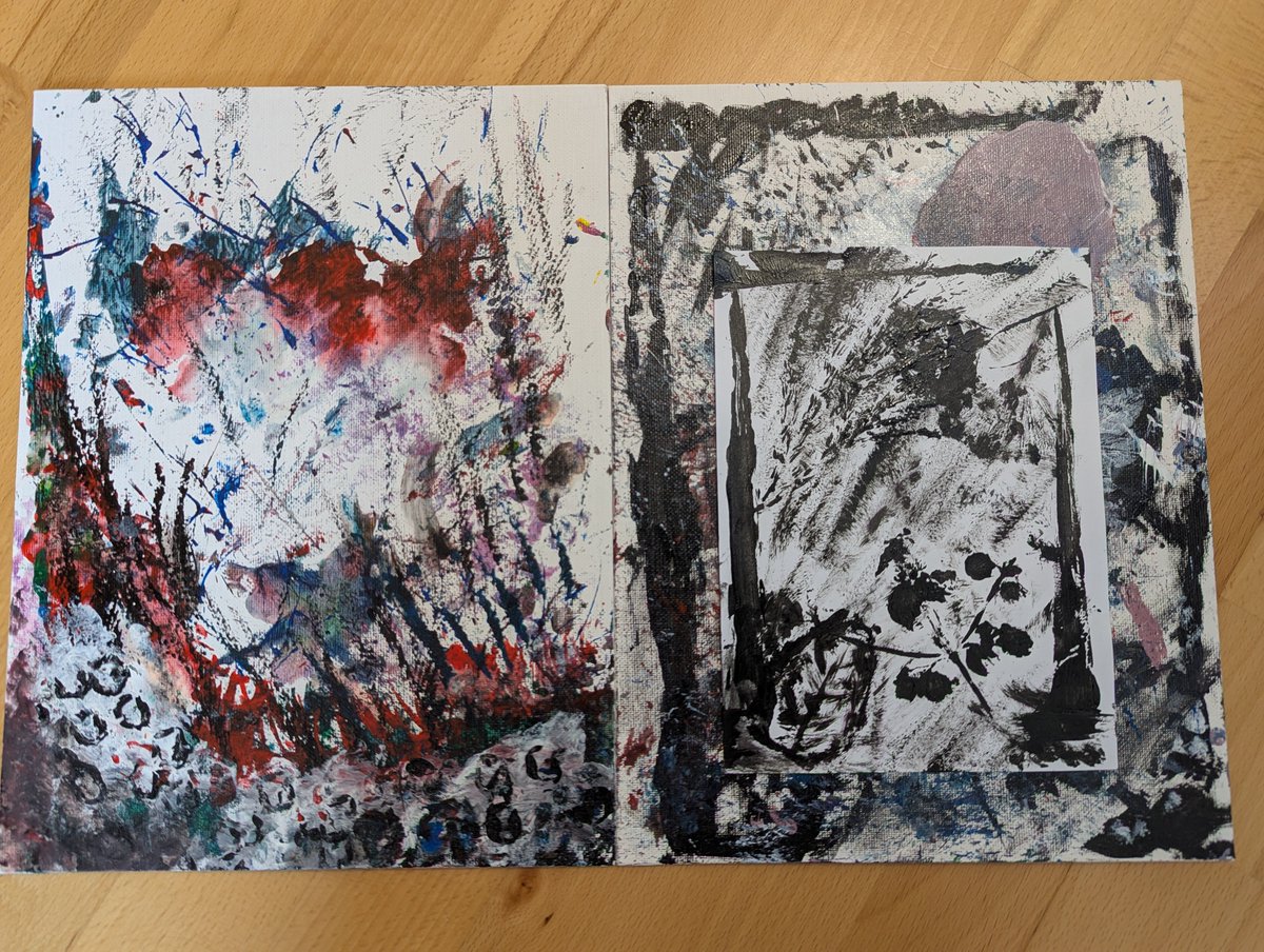 schokolade129's tweet photo. 今日の子供達の作品。これで7月のワークショップは無事に終わり。後は上2人を１日近所の子の家に遊びに行かせて、もう１日はその子がうちに遊びに来る。そしたら家族旅行😊 https://t.co/EEsMjMGYTn