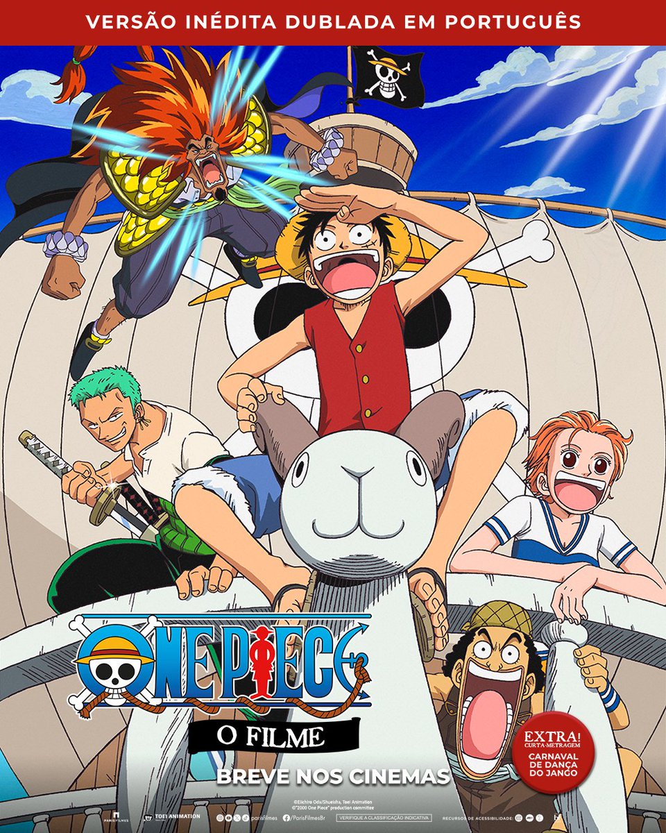 Yatogam1Oficial's tweet photo. 🚨 One Piece: O Filme estreia com DUBLAGEM em 17 de Setembro nos cinemas do Brasil.

O filme futuramente também será adicionado ao catálogo da @NetflixBrasil. https://t.co/oxwhL3w1N0