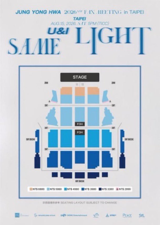 Sure_yuri's tweet photo. 2026 JUNG YONG HWA FAN MEETING ‘SAME LIGHT: U&amp;I’ IN TAIPEI🇹🇼

📅 8/15
📍 Taipei

🎟️ 6880区
・0〜8列以内（ランダム）

⚠️ 受付：7/21まで

DM
#JUNGYONGHWA #정용화 #CNBLUE #용화 #台北コンサート #台北チケット #KpopTicket #KpopTickets #チケット代行 #콘서트티켓 #亞洲KPOP #KPOP亞洲ファン https://t.co/HEmKOspQIr