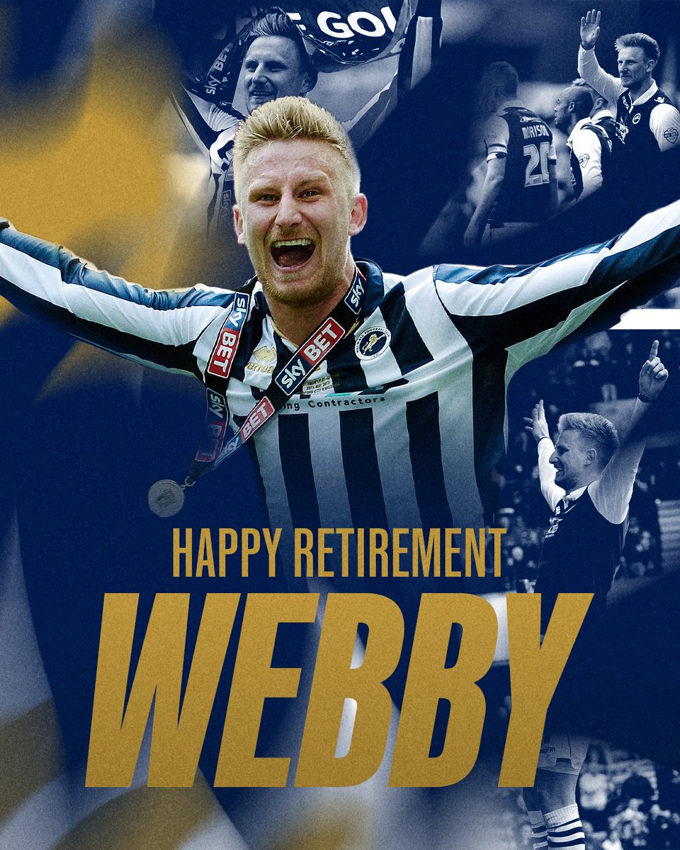 MillwallFC's tweet photo. Millwall promotion winner, Byron Webster, has today announced his retirement 👏

💙 Congratulations on a fantastic career, Webby! https://t.co/yS8R9eDVCV