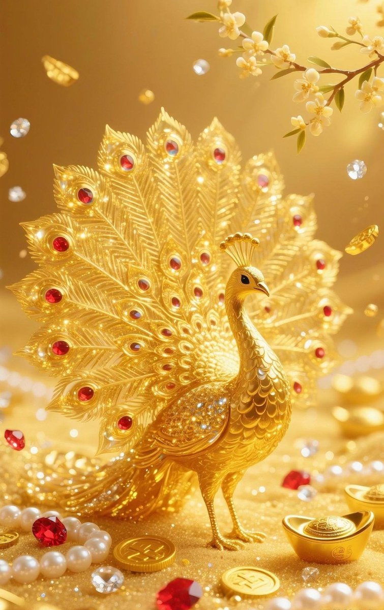 🦚🦚🦚🦚🦚🦚🦚🦚🦚🦚💛💛💛ゴールドの孔雀💛💛💛💛💛💛💛💛💛💛ෆ❛ั