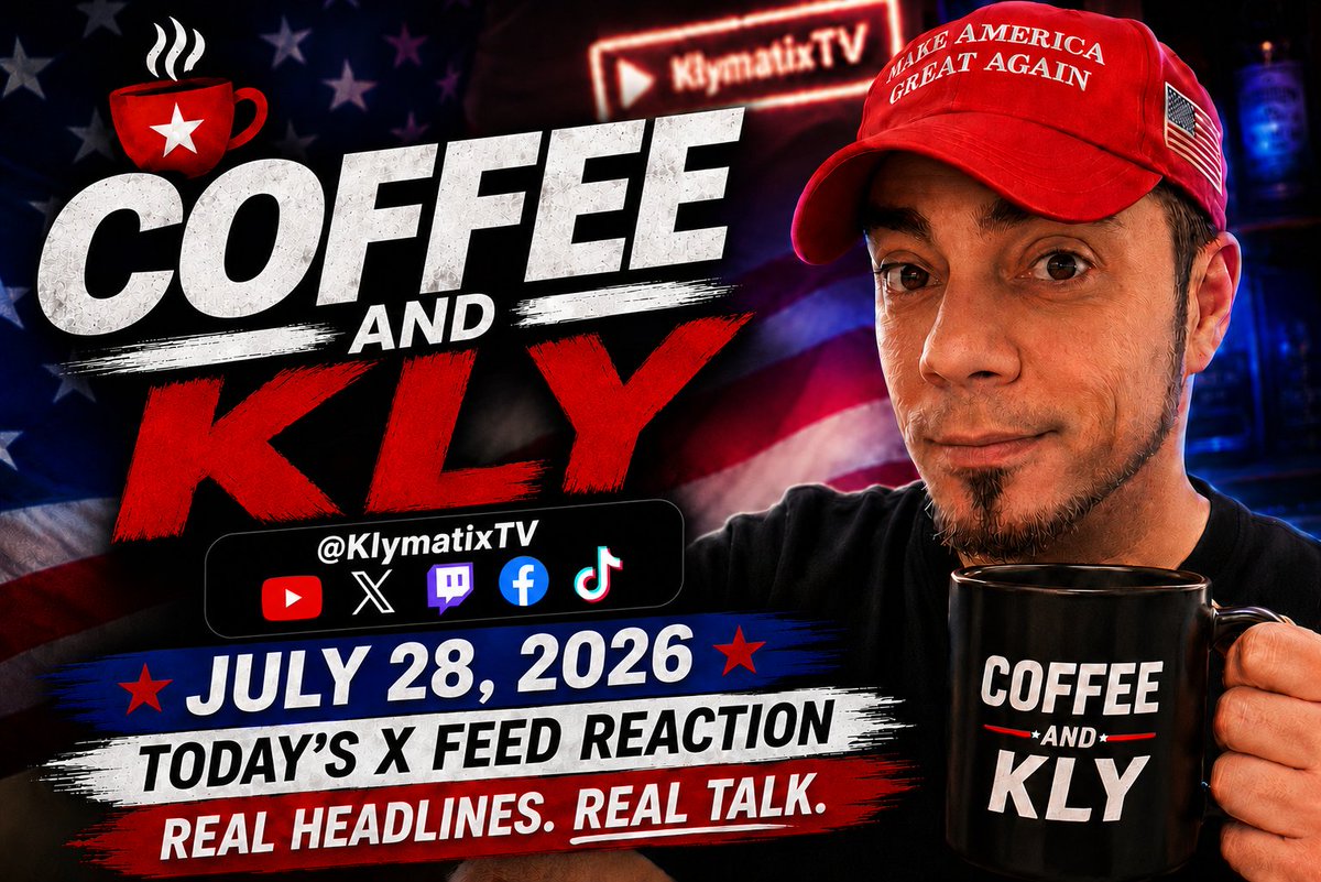 KlymatixTV's tweet photo. Coffee and Kly Premiere Starting now

https://t.co/XvfvulJGTr https://t.co/o1EAg4DAu3