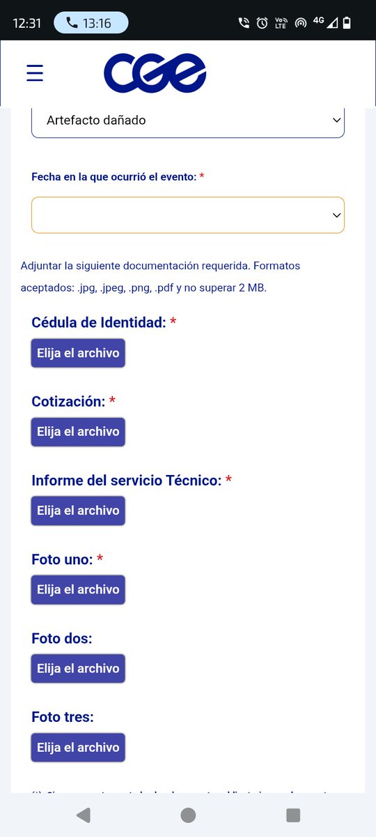 EalrLuna's tweet photo. @CGE_Clientes Ahí dice perfectamente que si no tenemos  la cotización e informe técnico, el reclamo no procede.
Respondan https://t.co/dCwWTEx4WJ