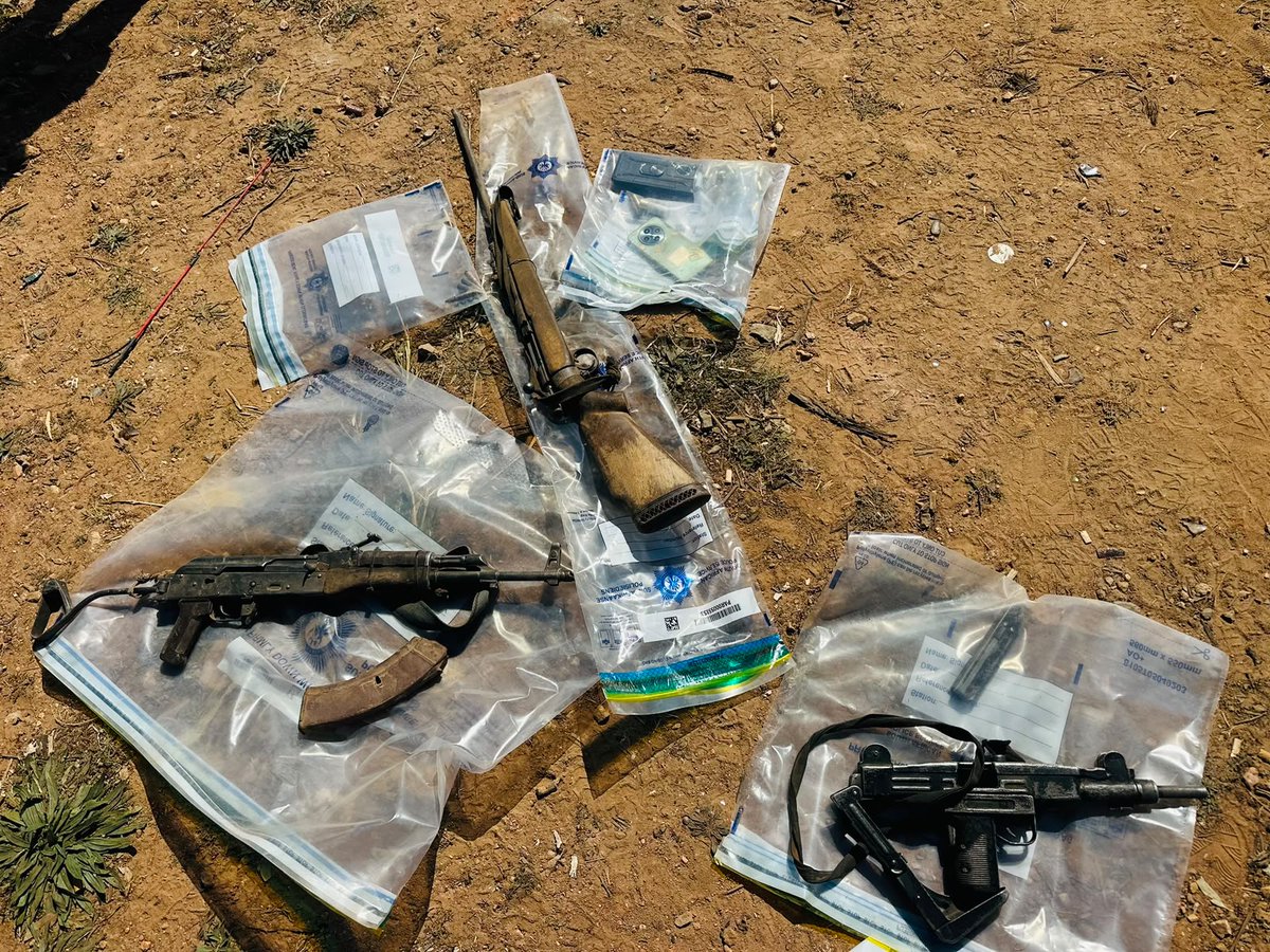 SAPoliceService's tweet photo. #sapsGP [POLICE ARE INVESTIGATING CASE OF MURDER, ATTEMPTED MURDER, AND POSSESSION OF UNLICENSED FIREARMS AND AMMUNITION IN ROODEPOORT]

Police in Gauteng are investigating two counts of murder, attempted murder, and possession of unlicensed firearms and ammunition following a shootout with suspected illegal miners in Roodepoort during the early hours of Tuesday, 28 July 2026.

Members of SAPS Roodepoort, assisted by the West Rand K9 Unit and BAS Security, responded to reports of a shooting in an open field in Roodepoort. Upon arrival, the members approached the area to investigate. The suspects allegedly opened fire on the police, resulting in a shootout. During the exchange of shots, two suspected illegal miners were fatally wounded. No police officers or security personnel were injured during the incident.

Police recovered three unlicensed firearms, an AK-47 rifle, a .22 calibre rifle, and a 9mm Uzi, as well as 126 rounds of ammunition of various calibres.

Since the beginning of July 2026 to date , police in Gauteng have recovered 388 unlicensed firearms and 6,650 rounds of ammunition. The recovered firearms include 9mm pistols, revolvers, AK-47 rifles, and shotguns. These firearms were recovered during crime prevention operations, stop-and-search, patrols,vehicle check points, #OperationShanela, and #OperationProsper.

Police remain committed to intensifying operations aimed at dismantling illegal mining activities and removing illegal firearms from communities.

Investigations into the incident are ongoing. NP
https://t.co/xIHycwjdSx