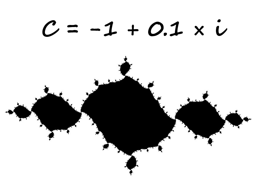 pickover's tweet photo. Mathematics.  Fractals.  Fingerprint of Infinity. 

Filled-in Julia set for c = -1 + 0.1 × i.  https://t.co/1woU5Au8Zr https://t.co/c7UE2tA4Ax