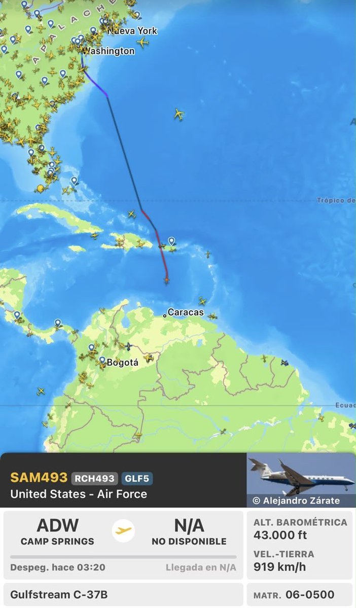 GastonLevar's tweet photo. 🔴Avión del Departamento de Estado de los Estados Unidos llegando a Caracas! Alguien importante llegando… viene de Washington #GeneraciónIndependencia https://t.co/8M9CPp6ufU