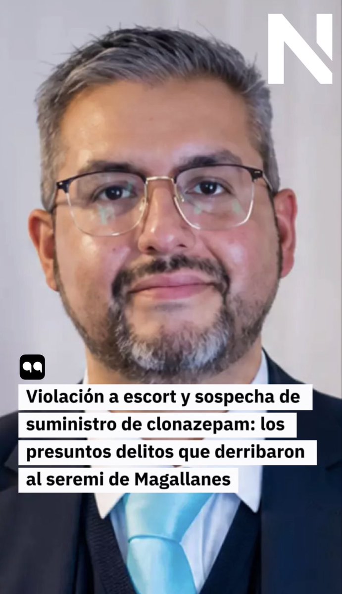 N_PrensaCL's tweet photo. 1/ 🚨 Fabián Barrientos era seremi de Salud de Magallanes hasta este fin de semana. Hoy está formalizado por presunta violación y la Fiscalía investiga si suministró clonazepam a la denunciante. La cronología de su caída 🧵 https://t.co/3mUQpyieFB