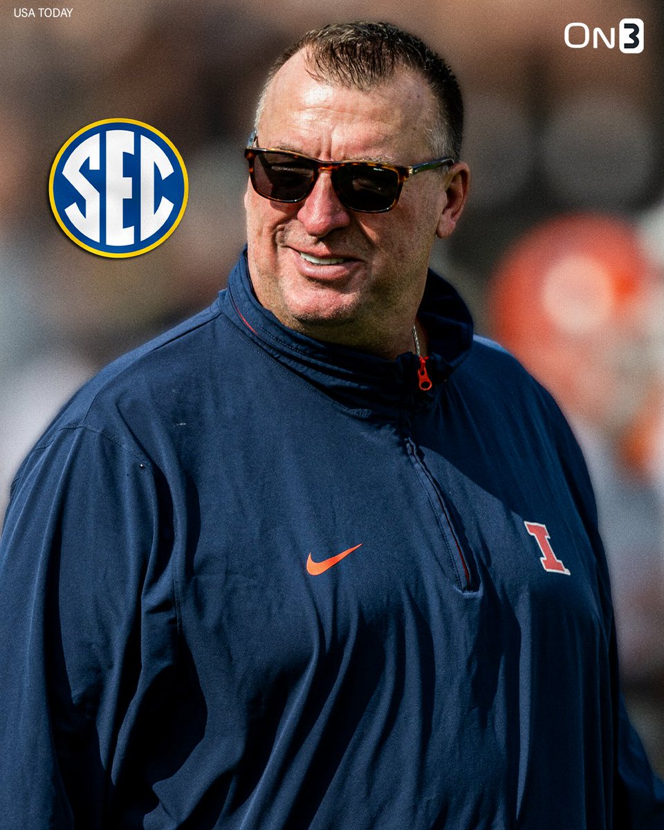 On3's tweet photo. NEW: Illinois' Bret Bielema takes a shot at the SEC👀

"They want to live in 2005 forever."

https://t.co/DVPioVsmRp