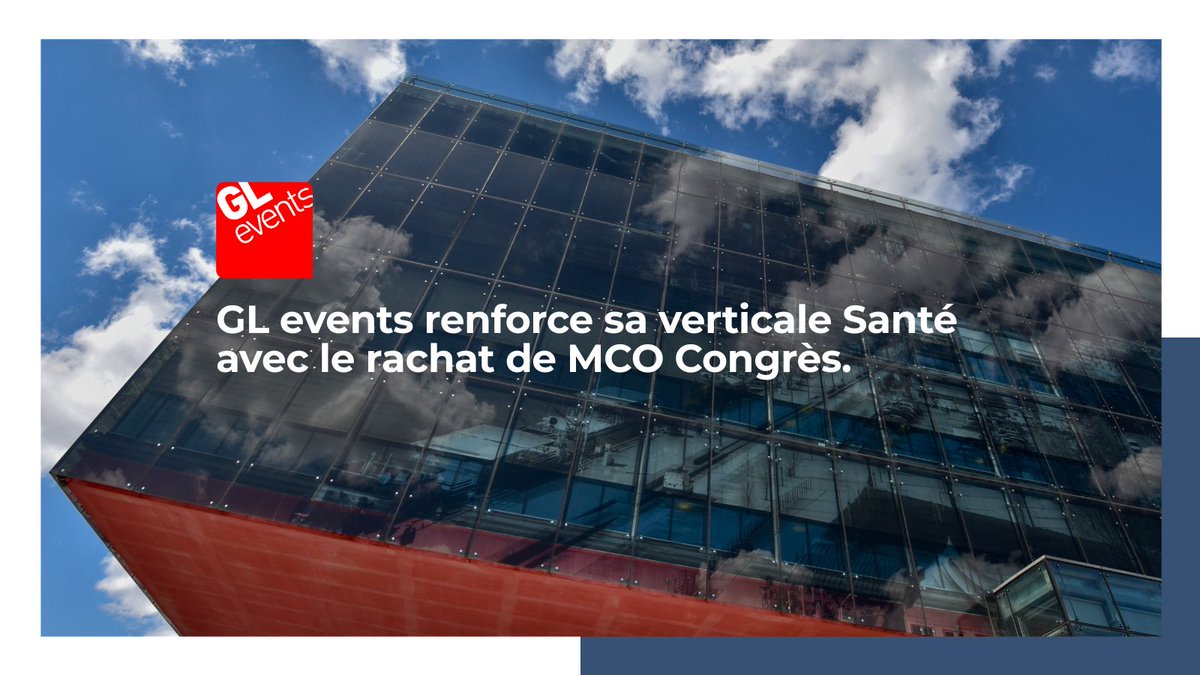 GLevents's tweet photo. GL events a clôturé l’acquisition de l’agence MCO Congrès, spécialisée dans l’organisation d’événements, de conférences et de congrès scientifiques et médicaux, renforçant ainsi la verticale "santé" du pôle GL events Exhibitions.

Plus d'informations : https://t.co/xhDqMg8QPY https://t.co/Yd3hZmRPes
