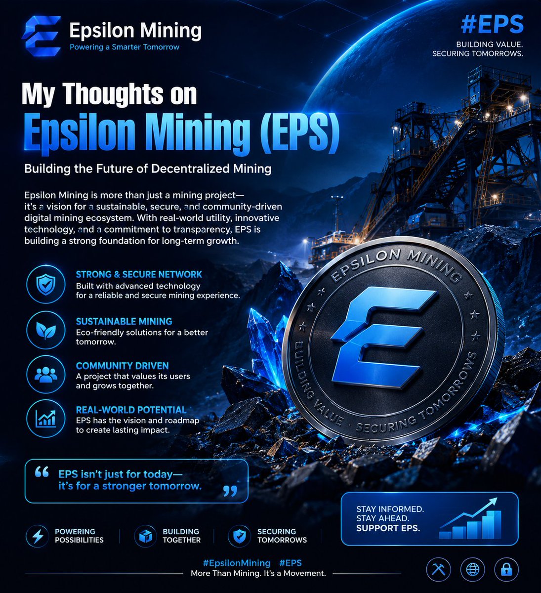 SHAIKMASTA92781's tweet photo. Epsilon Mining (EPS) stands out with its focus on innovation,
transparency, and a strong
community. I'm excited to be part of this journey and look
forward to seeing the ecosystem grow in the future. ๐
#EpsilonMining #EPS https://t.co/xGHXpMftmN