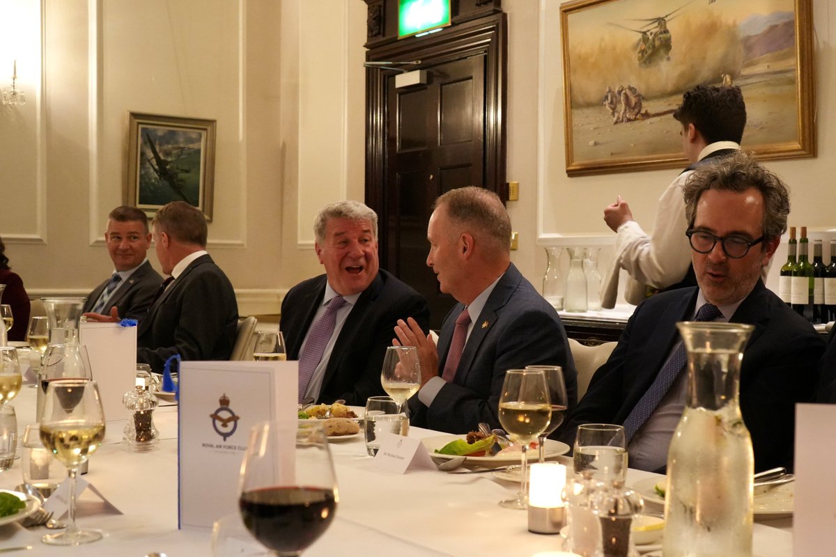 aeronixtg's tweet photo. ✨ A distinguished evening at the Royal Air Force Club.

It was an honor to welcome an exceptional group of guests to this historic setting during the Farnborough International Airshow.

Senior leaders from the Royal Air Force and the United States Department of War, including F-35 Program Executive Officer Lt. Gen. Greg Masiello, as well as representatives from Tinicum Inc., ACG Partners, BAE Systems, ILIAS Solutions, and OneLogistics, joined ATG for an evening of conversation and connection.

Many thanks to everyone who attended. Opportunities like these are about more than sharing a meal—they're about strengthening the relationships that drive collaboration across our industry and help deliver greater capability to the warfighter.
