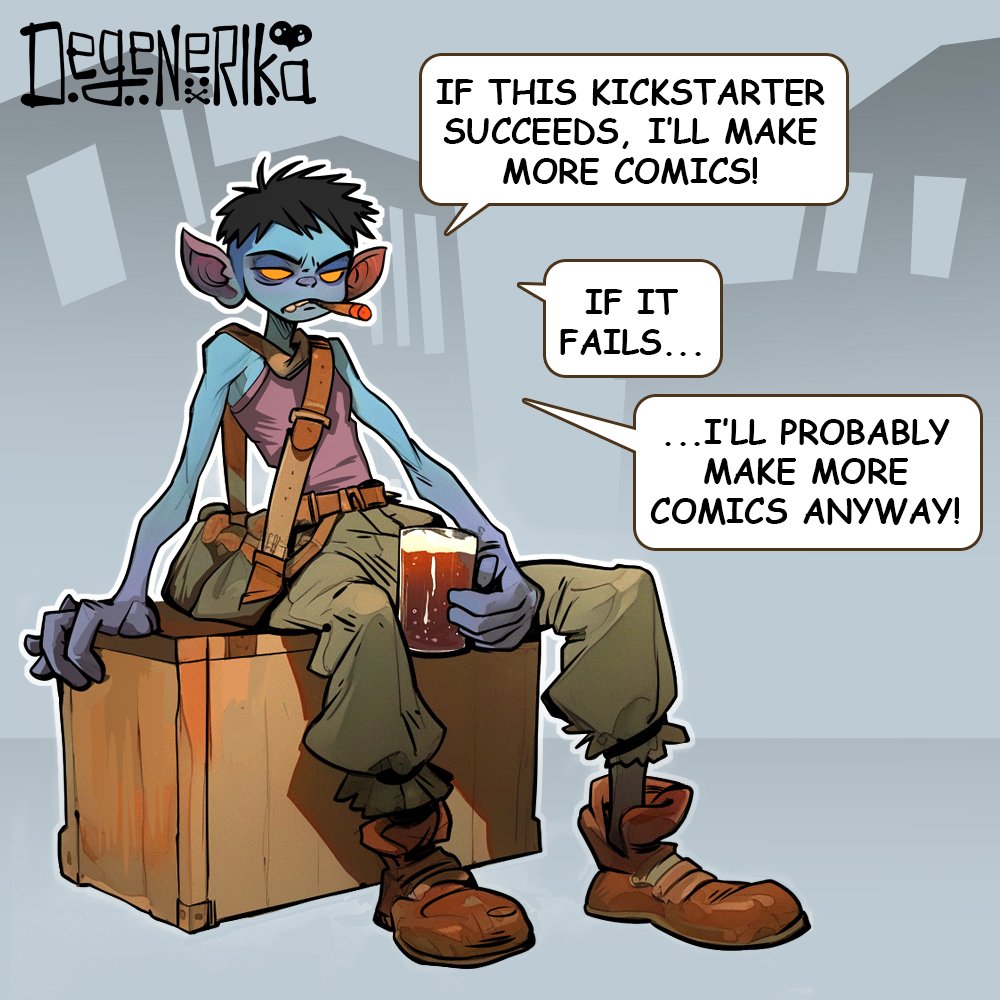 BeggoArt's tweet photo. Kickstarter or not... the story gets told. 😈📖
This world lives rent-free in my head, so I'm making these comics anyway. Kickstarter just helps me make them bigger, faster, and weirder.
See you in Freetown. 🖤
#Kickstarter #IndieComics #ComicCreator https://t.co/BjNU5LZnID