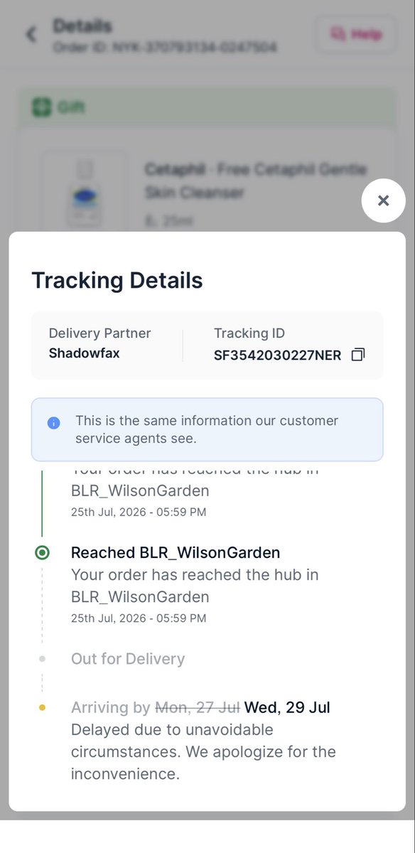 chanchal1295's tweet photo. @shadowfax_in This is for delivery to a luxury hotel (The Ritz Carlton) which is in central Bangalore. The package arrived at Wilson garden hub on 25th of July. Still not handed over to a rider. https://t.co/4YjL59cMd3