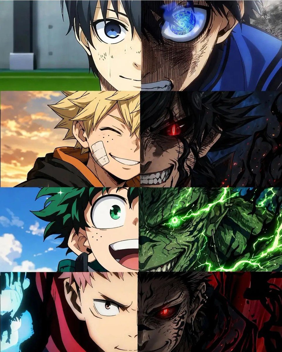 ramui05's tweet photo. The duality of a hero! Left side =the innocent smile we love , right side = the demon they hide .
Which one your favourite ,let me know in comment https://t.co/KIRXJV5WtI