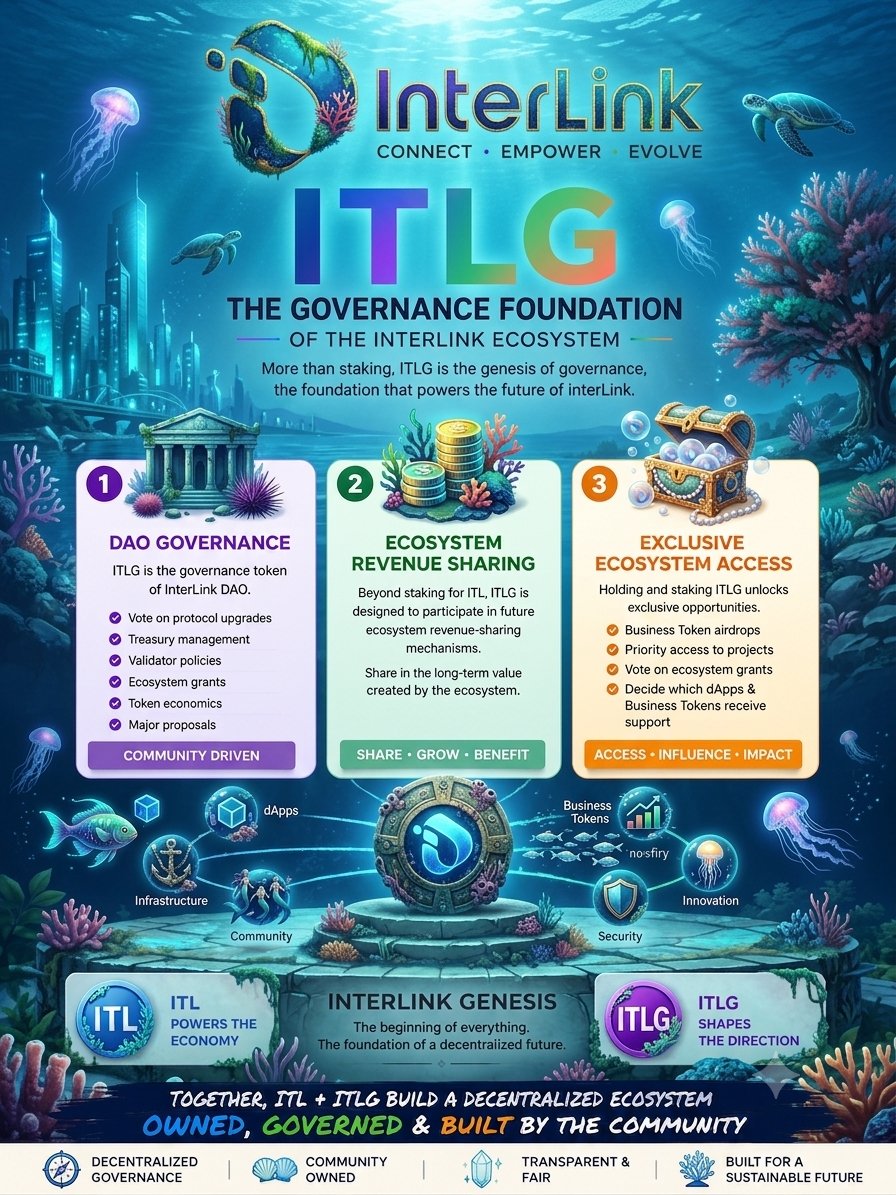 tej49656's tweet photo. 5. Why Genesis Matters

The word "Genesis" symbolizes the beginning.

ITLG was created as the first layer of InterLink's governance system, supporting decentralized decision-making and sustainable ecosystem development from day one.

#Genesis #InterLink #itlg #itl https://t.co/eHo95QxxWE