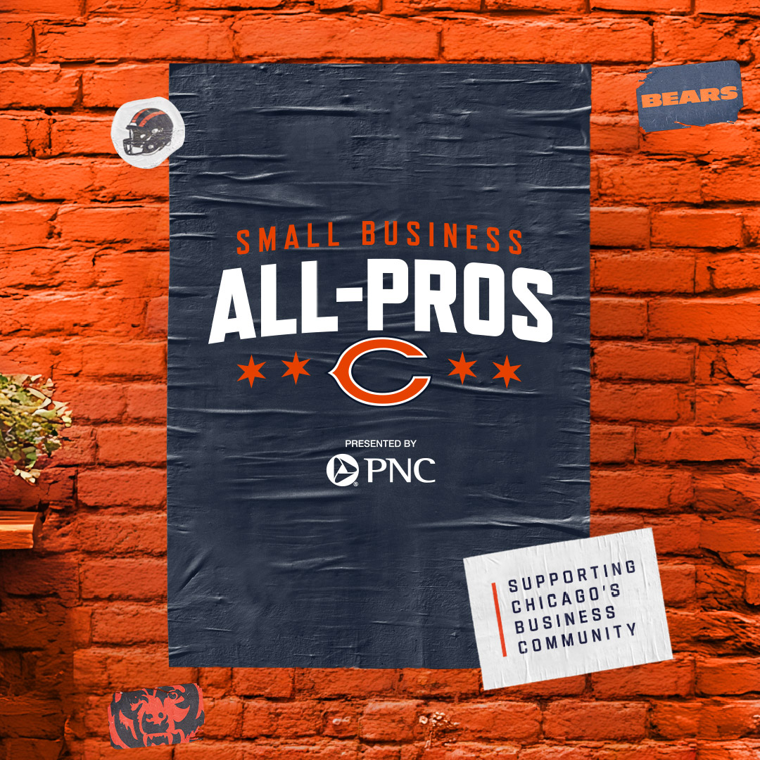 BearsLocal's tweet photo. Last call for Small Business All-Pros applications! 

Apply by Wednesday, July 29 at 11:59pm CT for the chance to win a four-week marketing partnership with the Bears: https://t.co/UeIZ8DLfCk https://t.co/sOFvjIlegQ