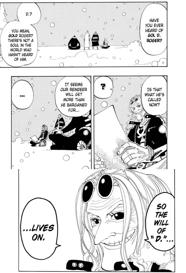 dengekivinsmoke's tweet photo. #ONEPIECE1190

▫️Gaban carried Roger up a mountain to a doctor
▫️Luffy carried Nami up a mountain to Kureha
▫️Kureha knew “Gold Roger” was Gol D. Roger

Kureha being Gaban’s mother is starting to make sense 👀

That Gaban/Roger first-meeting flashback is coming very soon 🔥 https://t.co/erHPVoG2oN