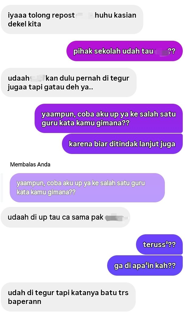 secretethy's tweet photo. TOLONG UP KASUS INI!
pelaku merupakan guru disekolah kami.

halo teman² x, saya minta tolong untuk up kasus pelecehan ini ke public agar lebih terlihat. karena dari segala upaya yang sudah kami usahakan kepada pihak terkait, responnya tetap tidak terorganisir dengan baik. https://t.co/fu7o8fvTzt