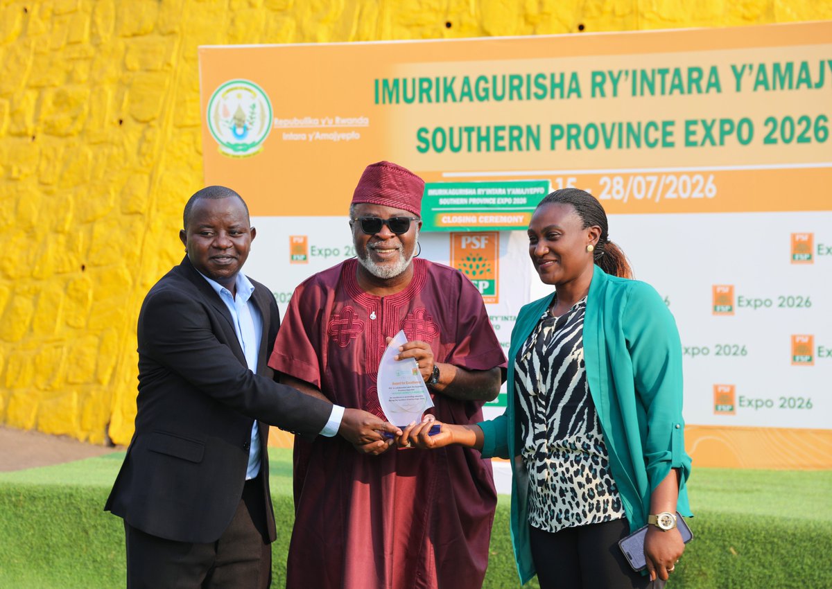 PUR_RWANDA's tweet photo. Today, The Protestant University of Rwanda (PUR) got an "Award for Excellence", for the outstanding services &amp; promoting quality education during the Southern Province Expo 2026, organized by @Psf_southern in collaboration with @RwandaSouth.
We're #exceptional
#WeArePUR https://t.co/vR3tN4KWjh