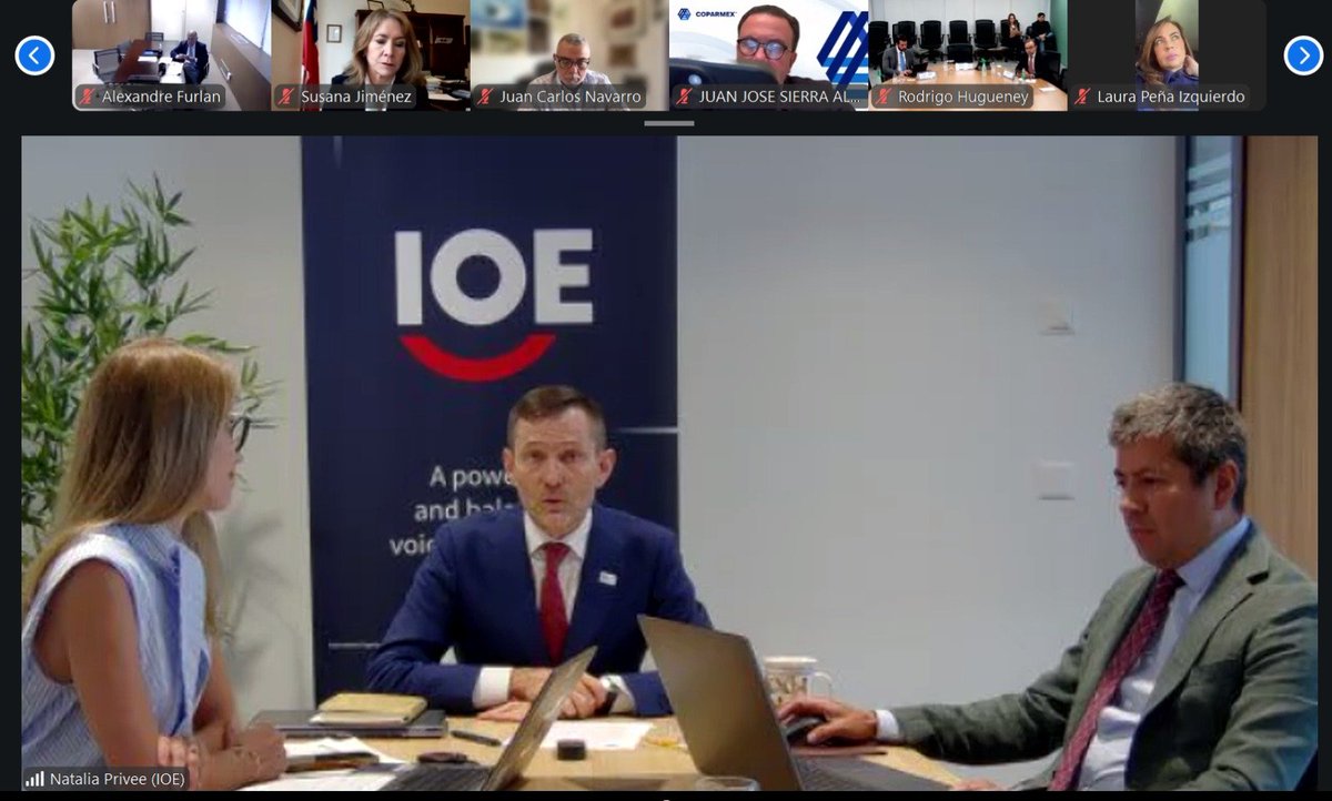 CPCchile's tweet photo. La presidenta de la CPC participó junto a líderes empresariales de 25 países en la reunión convocada por OIE y CEIB, para construir la posición del sector privado hacia la XXX Cumbre Iberoamericana. Reafirmó el rol de las empresas en el desarrollo y la estabilidad institucional. https://t.co/CcZLtb2Cx9