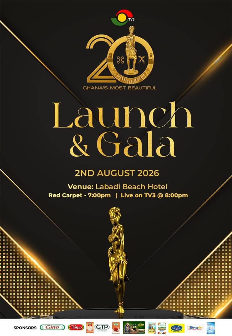 tv3_ghana's tweet photo. Tune in to #TV3GH this Sunday, 2nd August at 8pm for the Ghana's Most Beautiful Launch & Gala.
#TV3GH #GMB2026 #GMBAt20 https://t.co/MuRzdST01e