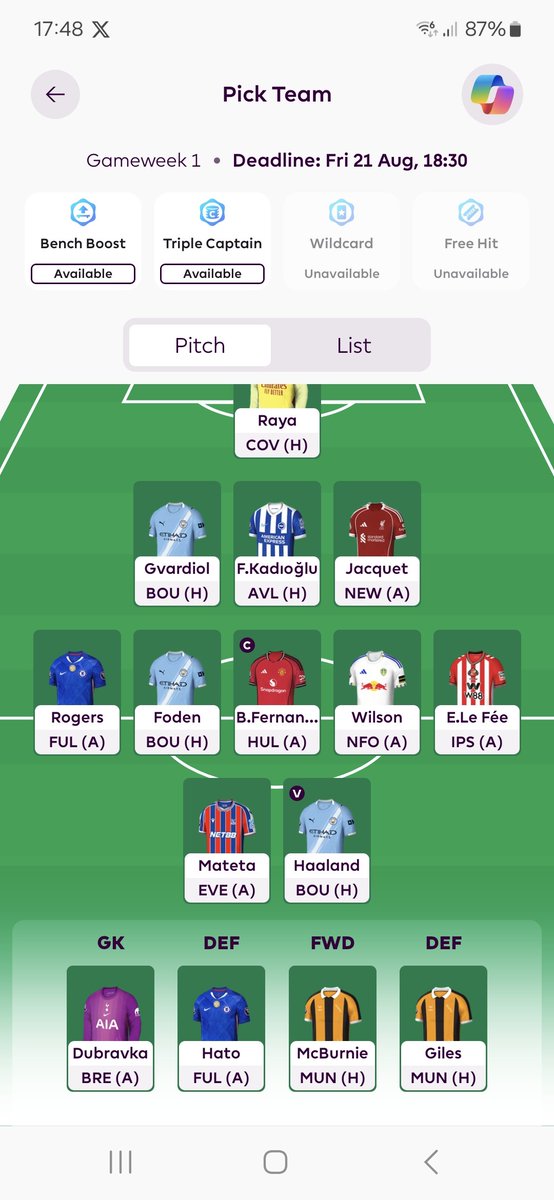 Rashford_FPL's tweet photo. @FPL__Raptor Just finished it, might as well end the season, I'm 100% winning now https://t.co/bfxrT3MJr1