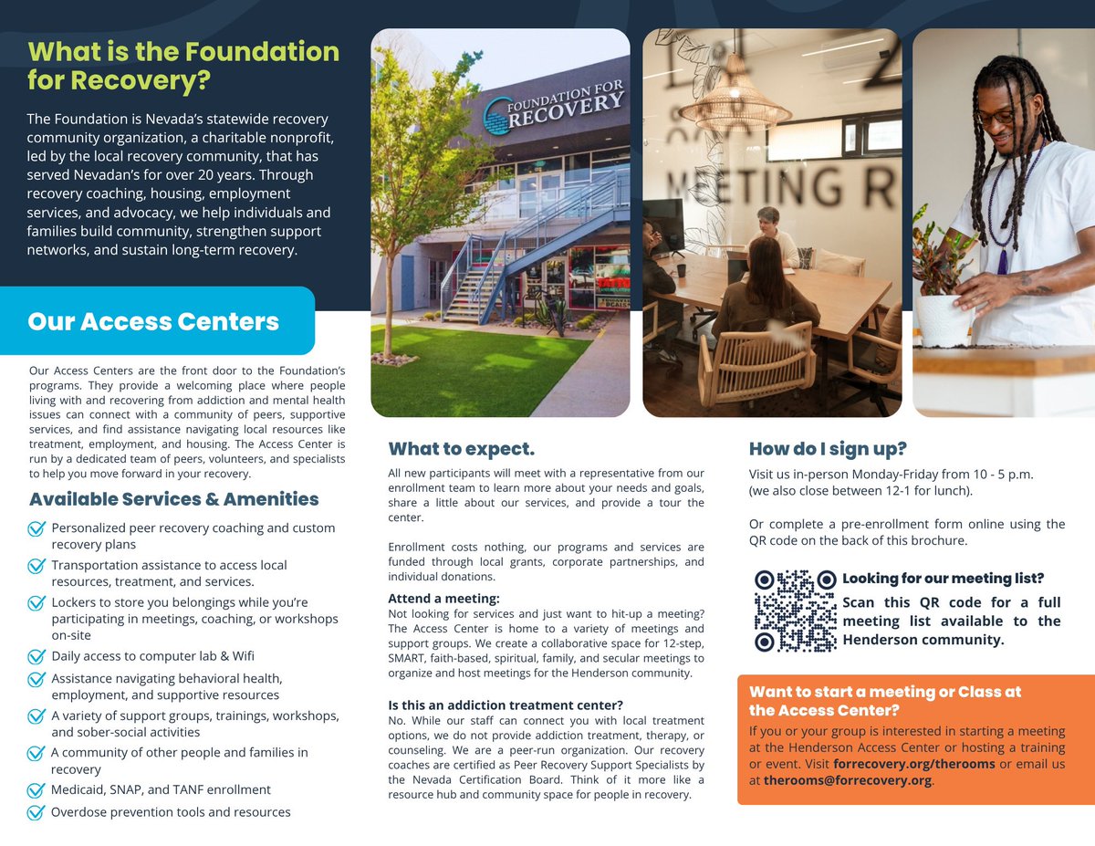 ForRecovery's tweet photo. 👋 Hello, Henderson.

We’re excited to announce we’re opening our second Access Center location in #HendersonNV! We’re looking for volunteers and community members who can contribute a regular class, support group, meeting, or workshop at our new location. DM us if you’re interested! (And stay tuned for updates on our grand opening.) 🎉 

#waterst #waterstreet #Henderson #Nevada #PeerSupport #Recovery #memtalHealthResources #CommunityCenter #HendersonLocals #NV