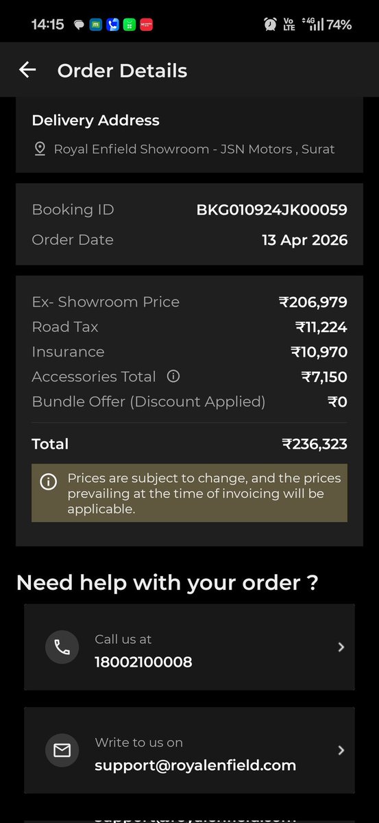 deranged_soul_'s tweet photo. Booked Meteor350 from @royalenfield on 13.04.2026 &amp; being promised for delivery on 20.05 2026. Then after new dates are being promised for delivery as - 
20.05.2026
30.06.2026
07.07.2026
13.07.2026
22.07.2026
28.07.2026
04.08.2026
Now 18.08.2026
What's going on @royalenfield 💔 https://t.co/THhCiRdl9S