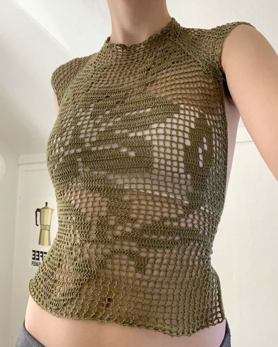 ifuliedownhere's tweet photo. Fillet crochet top https://t.co/csH3P8vgty