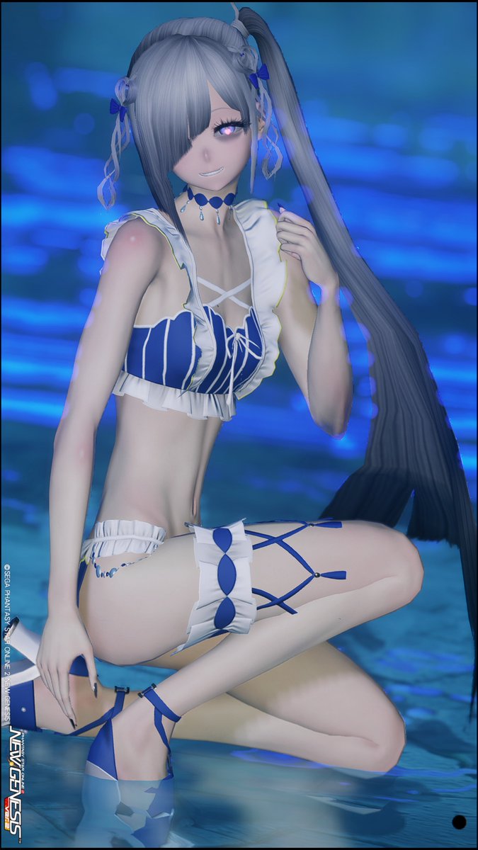 nerotanhshs's tweet photo. #PSO2NGS
 #メンテの日なのでssを貼る
ナイトプール風なチムルで🌙*ﾟ https://t.co/EEdLvbqLX5