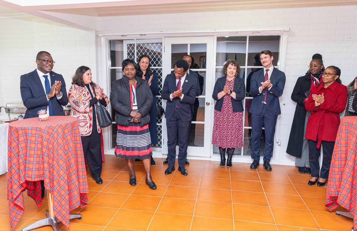 SingoeiAKorir's tweet photo. At a reception hosted in my honour this evening by Kenya’s ambassador to Australia, H.E Wilson Kogo, and attended by among others, members of Africa’s diplomatic corps and DFAT, I called for stronger solidarity in defence of a rules based global order, and presented to the esteemed diplomats Kenya’s candidatures for Judge at both the International Court of Justice and the International Criminal Court. @ForeignOfficeKE @KHC_Canberra
