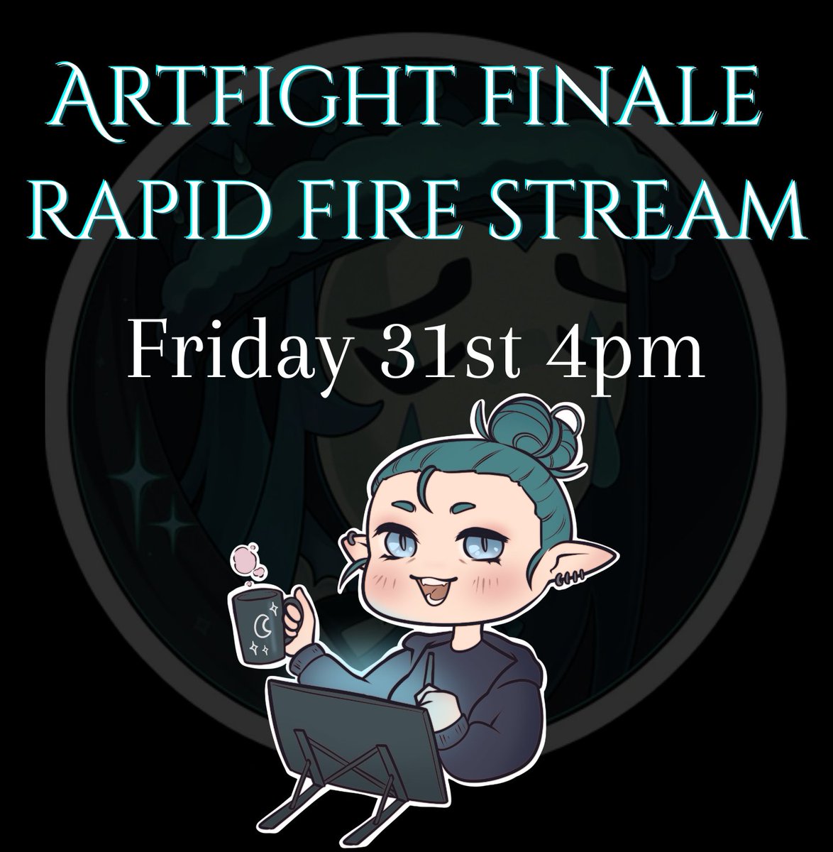 CrossidyPotion's tweet photo. Artfighters! Is your character still missing art this year? Got a high battle ratio? 
Link your artfight page below and you just might get some art on my artfight finale rapid fire stream! 
Plan is to get some last minute attacks in, looking for fantasy characters and cryptids🧙‍♀️ https://t.co/5u4tcSsAHu