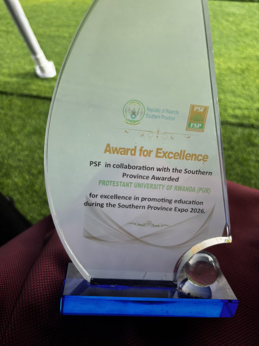 employlawone's tweet photo. Protestant University of Rwanda, the owners of ‘PIASS’ today received an award, presented by the Governor of the Southern Province at the end of the Provincial Expo. We are PUR! We are Exceptional! https://t.co/rYDbMYAKRs