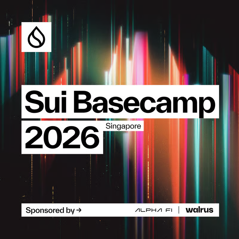 EmanAbio's tweet photo. Basecamp 2026 will be by far the most bullish yet for the #Sui ecosystem. Re-writing the script!