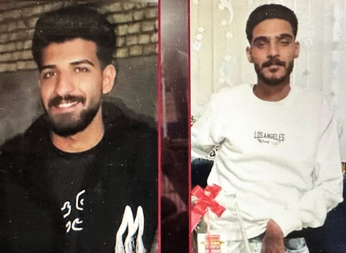 MarianoGiustino's tweet photo. Ecco la foto! Fate girare, per favore! Facciamo in modo che questa sera tutti i Tg diano la notizia delle impiccagioni di questi due giovani manifestanti in #Iran. Qui la foto, ecco i loro nomi: 
Questa mattina all'alba, nell'ora della prima preghiera del mattina, al grido di Allahu Akbar, il regime iraniano ha eseguito due impiccagioni. Impiccati, sospesi ad una gru, nella pubblica piazza di Alikhani a Isfahan, due giovani manifestanti: #AbolfazlSepahiBadjani, 23 anni e #AmirhosseinSafariHosseinabadi, 29 anni.
Le loro esecuzioni sono state effettuate in relazione al cosiddetto "caso di piazza Alikhani". Le sorti del terzo condannato a morte, Alireza Sepahi, rimangono sconosciute.
Alcuni video diffusi sui social media sembrano mostrare un massiccio dispiegamento di forze di sicurezza sul luogo dell'esecuzione durante la notte. Le forze di sicurezza hanno disperso le persone che si erano radunate sul posto per protestare contro le esecuzioni, provocando diversi feriti e arresti.
Sepahi Badjani e Safari Hosseinabadi erano stati sottoposti a gravi torture fisiche e psicologiche dopo il loro arresto, nel tentativo di estorcere loro confessioni. È stato loro negato l'accesso a un avvocato indipendente e a un giusto processo. Le condanne a morte si sono basate esclusivamente su confessioni ottenute sotto tortura.
La magistratura iraniana ha affermato che i due uomini erano stati condannati in relazione agli scontri avvenuti durante le proteste di Piazza Alikhani, tra cui il possesso di armi da taglio e il coinvolgimento nell'omicidio di un membro delle forze di sicurezza governative. La magistratura non ha fornito prove indipendenti a sostegno delle accuse né dettagli sul procedimento giudiziario.